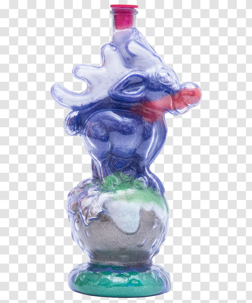 Glass Bottle Figurine Table-glass - Snowman Sand Transparent PNG