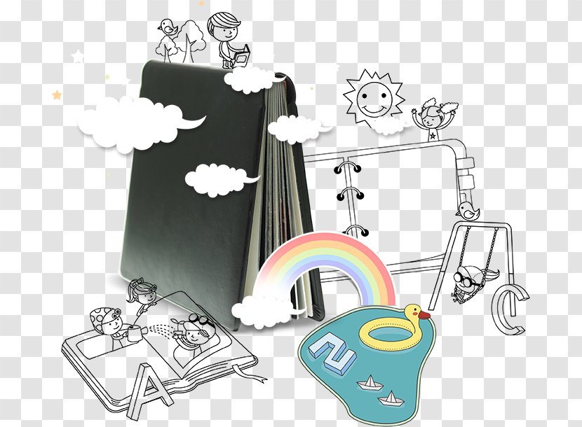 Rainbow Books Clip Art - Book - And Transparent PNG