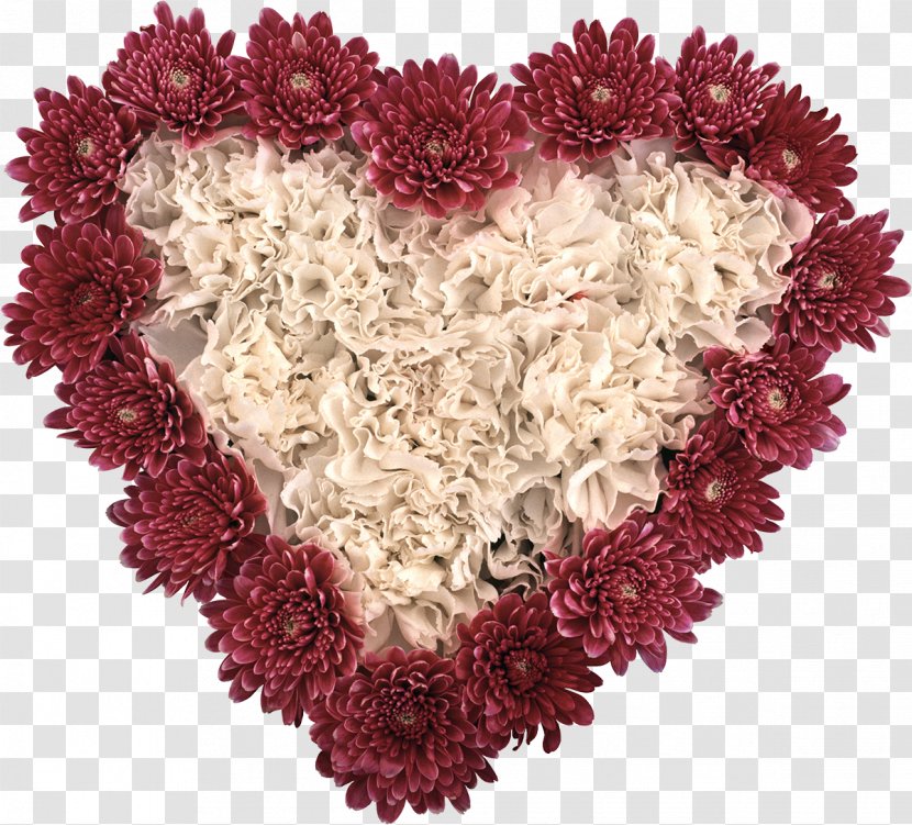Flower Valentine's Day Heart Desktop Wallpaper - Greeting Note Cards - HEART FLOWER Transparent PNG