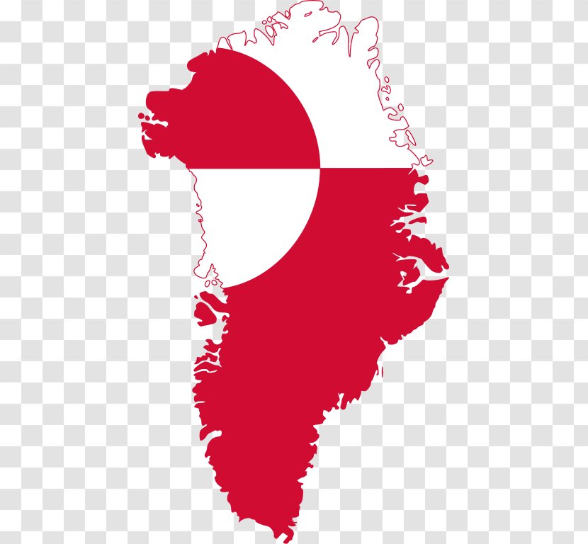 World Map - Flag Of Greenland - Red English Language Transparent PNG
