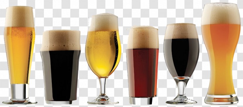 Beer Glasses Pilsner Wheat Stout - Pint Glass - Cerveza Transparent PNG