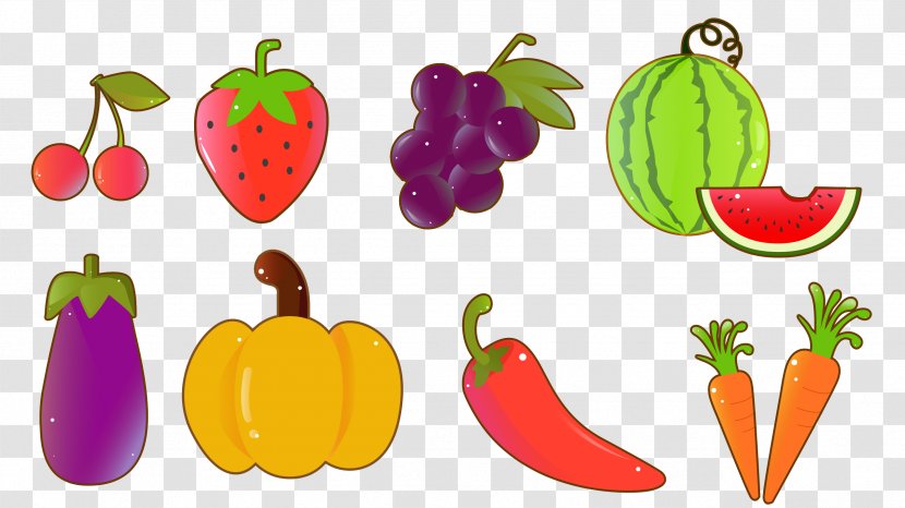 Strawberry Vegetarian Cuisine Food Chili Pepper Bell - Art - Bower Silhouette Transparent PNG