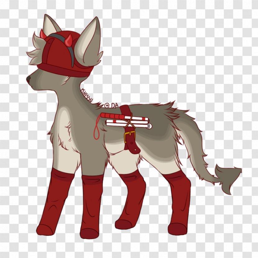 Reindeer Horse Pack Animal Cartoon Character - Vertebrate - Devil Horns Headband Transparent PNG