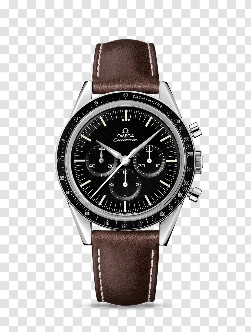 Omega Speedmaster Watch SA Chronograph Seamaster - Movement - Black Male Moon Transparent PNG