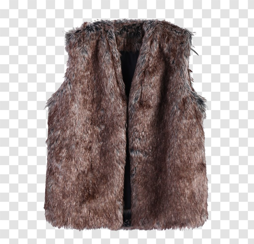 Fake Fur Waistcoat Jacket Clothing - Outerwear - Groom Vest Transparent PNG