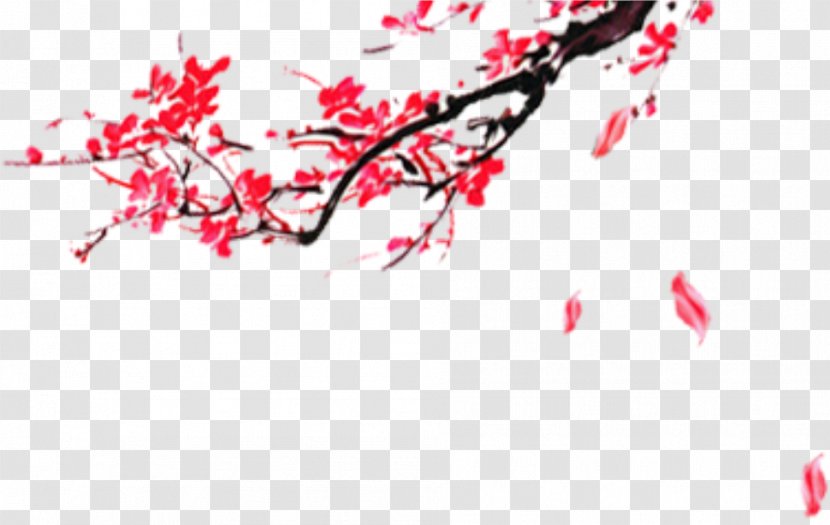 China Chinese New Year Plum - Festival - Ink Transparent PNG