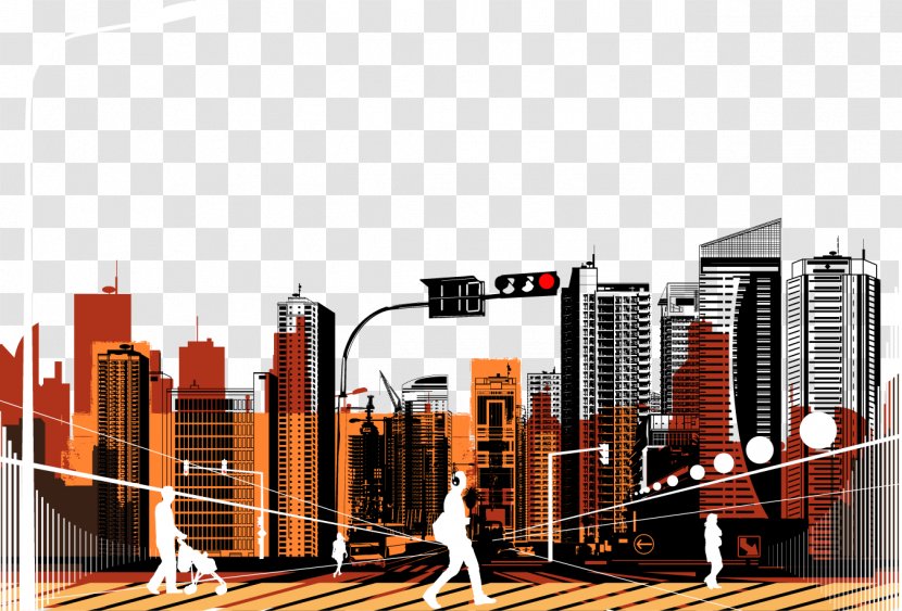 New York City Silhouette Building Cityscape - Cool Urban Vector Transparent PNG