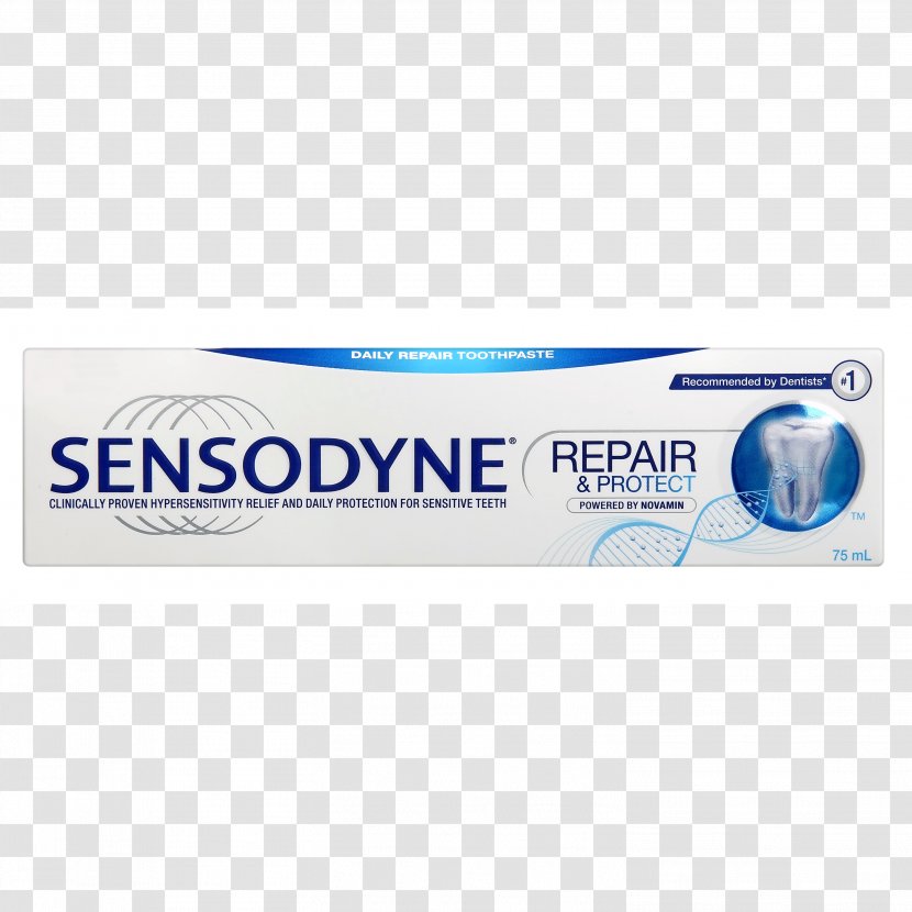 Sensodyne Repair And Protect Toothpaste 24/7 Protection - Dental Care Transparent PNG