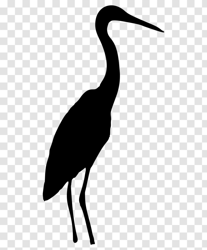Bird Beak Clip Art Fauna Silhouette - Great Egret Transparent PNG