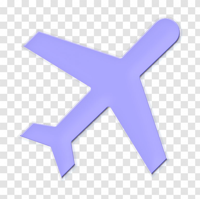 Travel Icon Plane - Violet - Symbol Material Property Transparent PNG