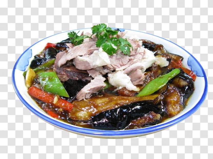 Asian Cuisine American Chinese Stuffing Eggplant - Stir Frying - Shredded Meat Roasted Transparent PNG