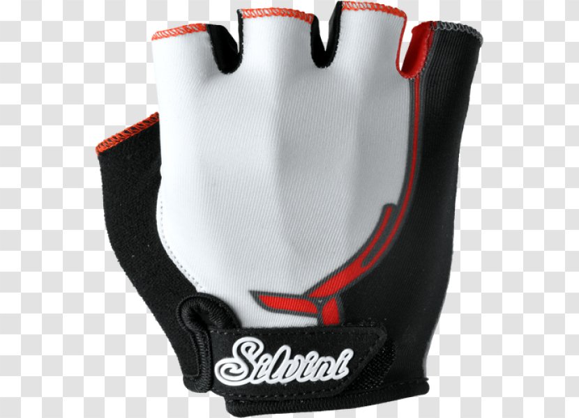 Cycling Glove White Red - Baseball Equipment - Bicycle Transparent PNG