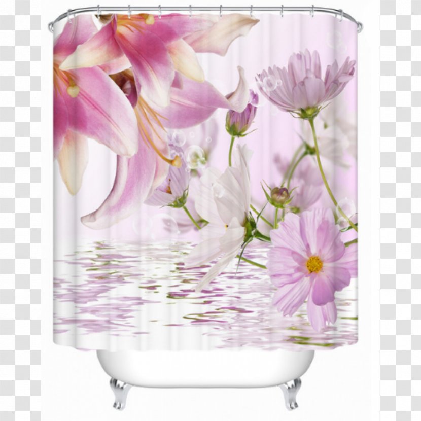 Floral Design Douchegordijn Curtain Bathroom House - Tableware - Accessories Transparent PNG