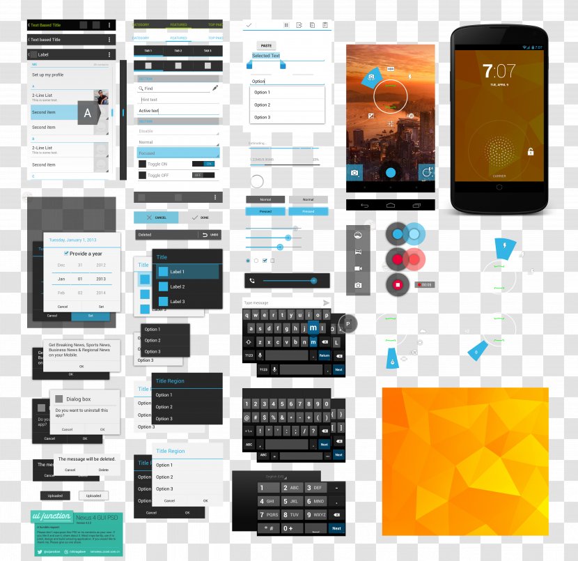 Android Graphical User Interface Mobile App Template - Phone Software APP Transparent PNG
