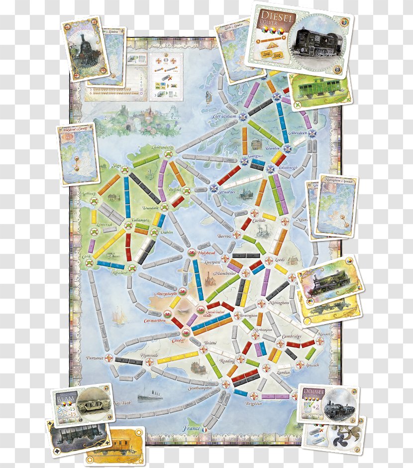 Days Of Wonder Ticket To Ride Series United Kingdom Board Game - Alan R Moon Transparent PNG