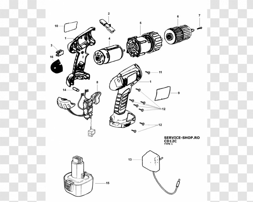 Automotive Ignition Part Drawing Cordless Augers - Hand - Black And Decker Tools Transparent PNG