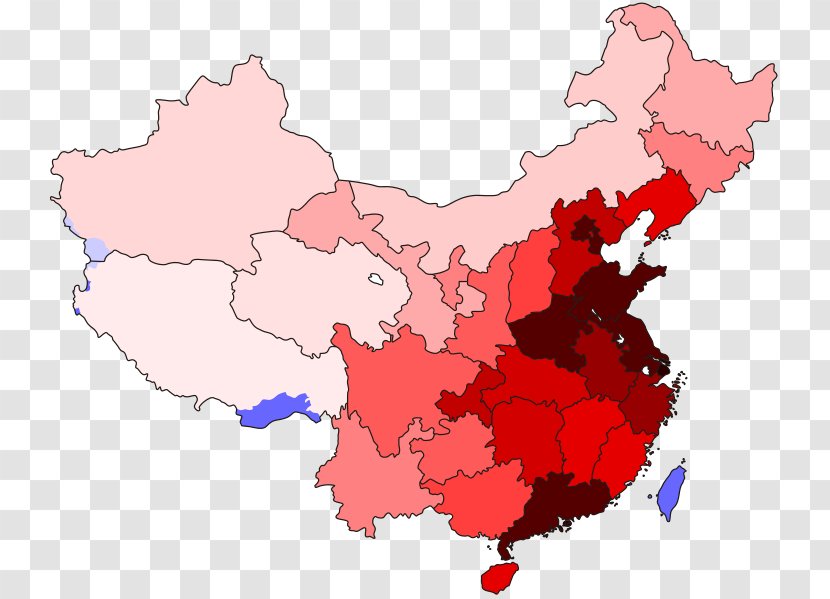China Population Density World Map - Area - Republic Day India 2017 Transparent PNG