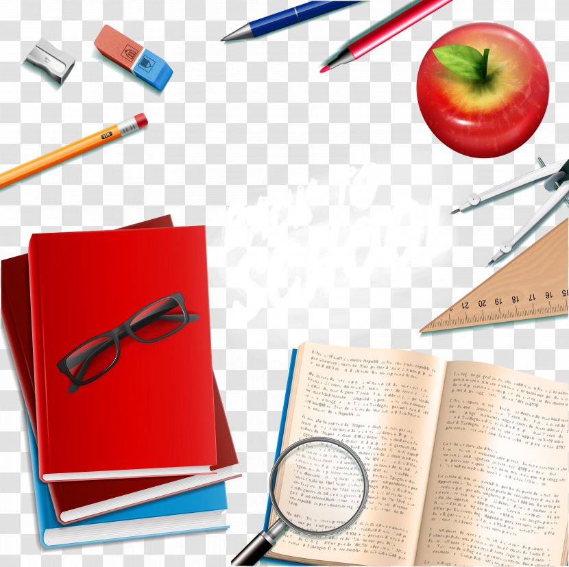 Learning School Textbook - Text - Back To Learn The Theme Element Vector Material Transparent PNG