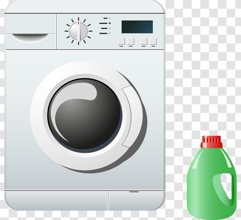 Washing Machine Laundry Home Appliance - Clothes Dryer - Hand-painted Cartoon Transparent PNG