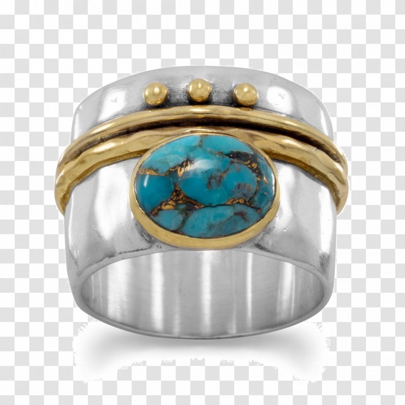 Sterling Silver Ring Turquoise Gemstone - Plating Transparent PNG