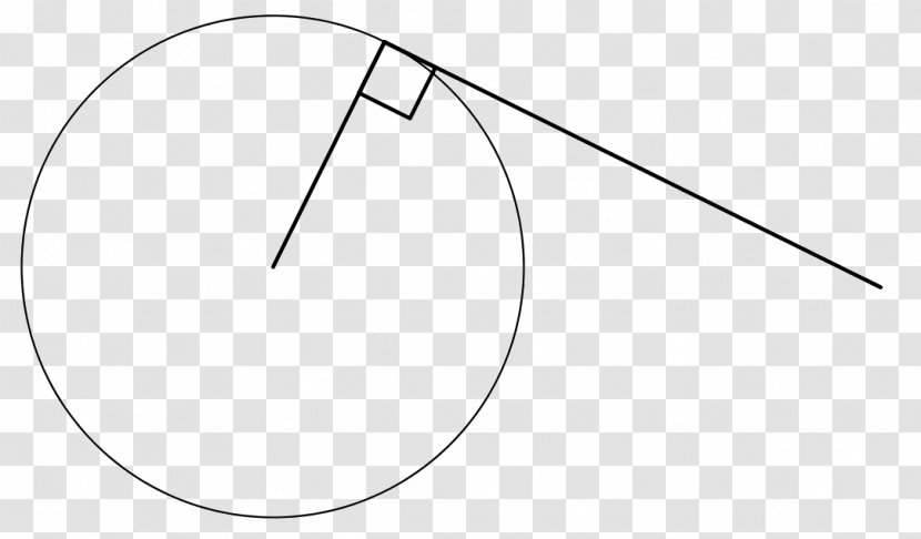 Circle Right Angle Tangent Triangle - Isosceles Transparent PNG