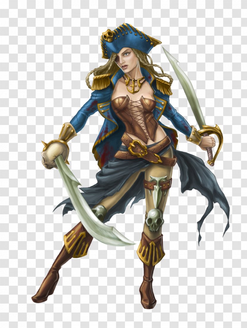 Drawing Art Female Woman - Piracy - Pirate Transparent PNG