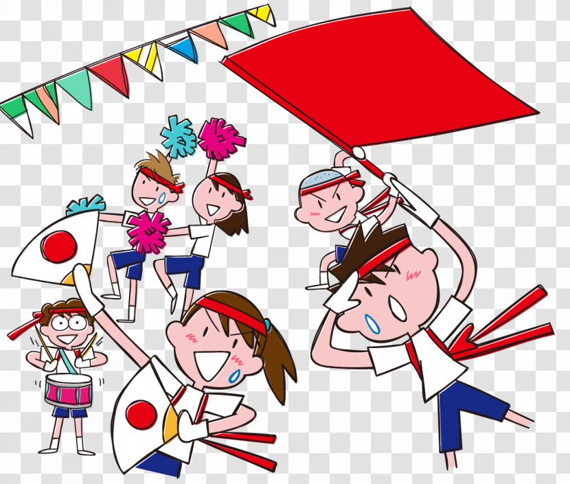 Clip Art Illustration Cheerleading Cheering Image - Recreation - Cartoon Transparent PNG