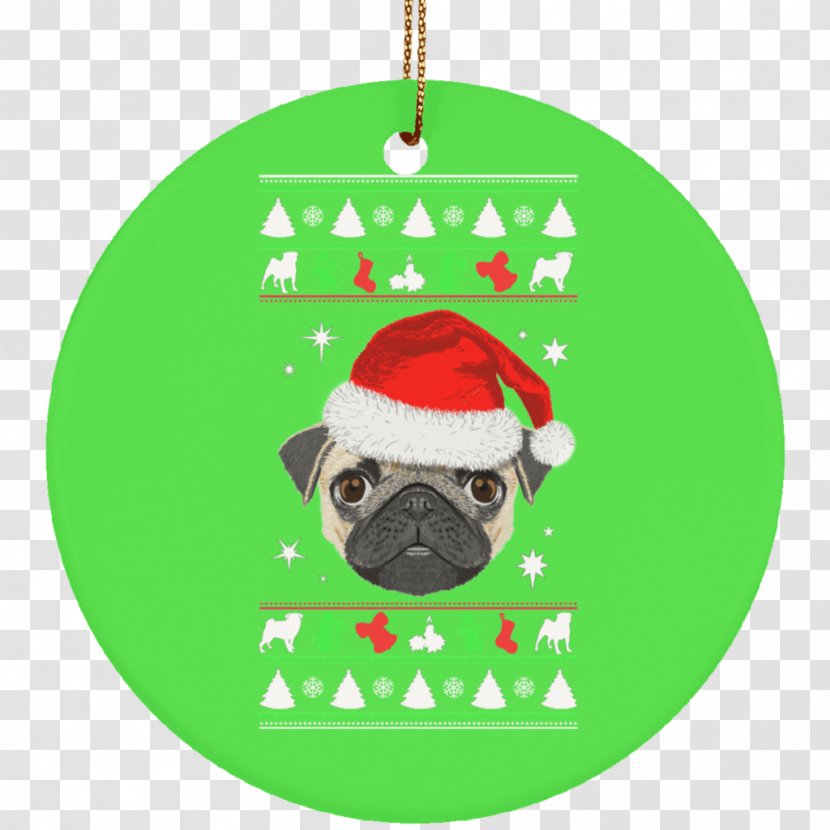 Pug Hoodie T-shirt Christmas Ornament Jumper - Carnivoran - Mug Transparent PNG