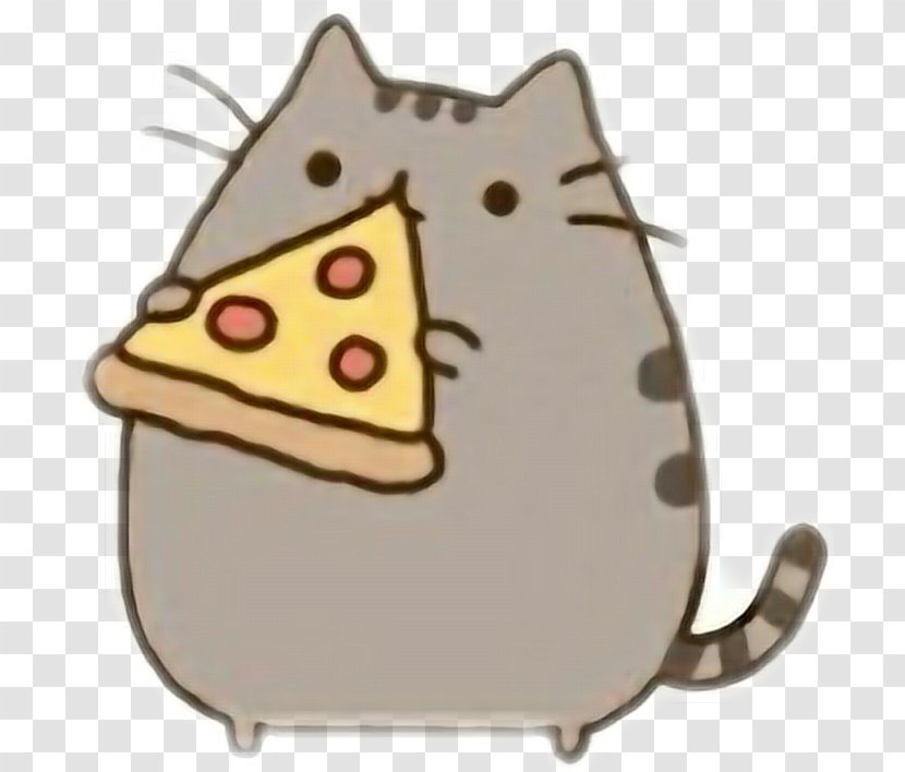 Cat Pizza Pusheen Eating - Drawing Transparent PNG