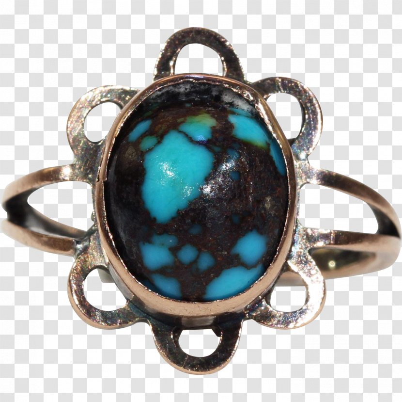 Turquoise Ring Jewellery Antique Handicraft - Cartoon - Gold Rings Transparent PNG