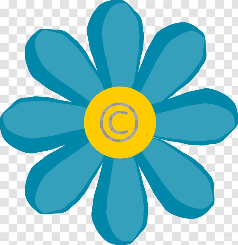 Flower Clip Art - Blue - 18 Transparent PNG