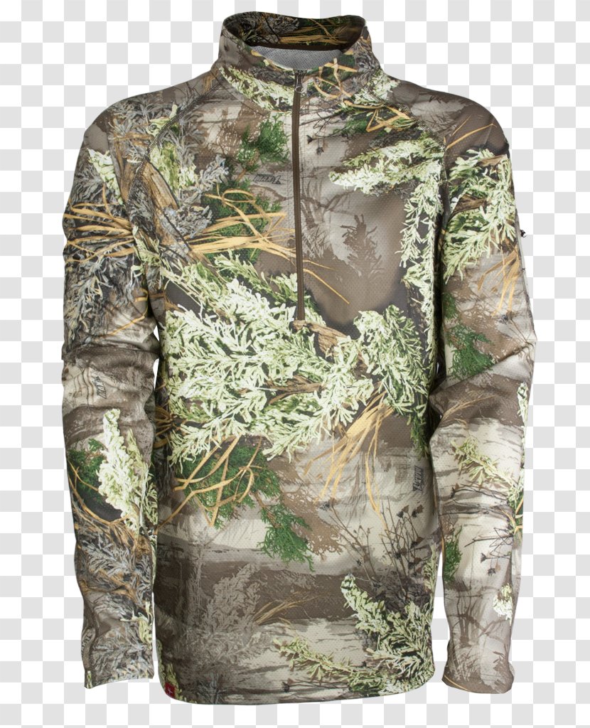 T-shirt Hoodie Clothing Sleeve - Military Camouflage - Tree Tops From Ground View Transparent PNG