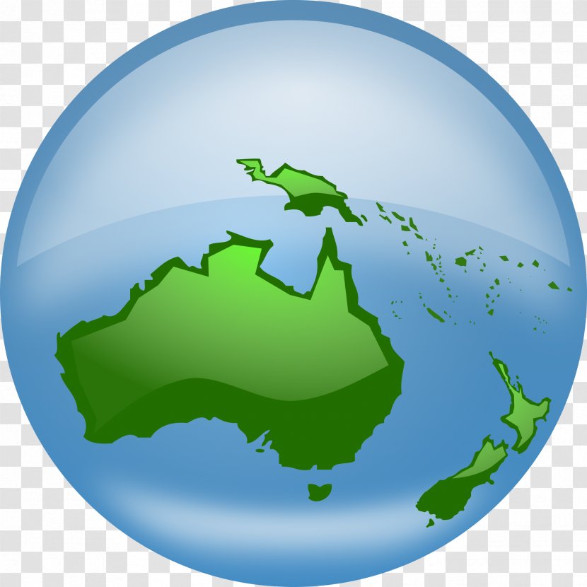 Oceania Globe Clip Art - Earth Cartoon Transparent PNG