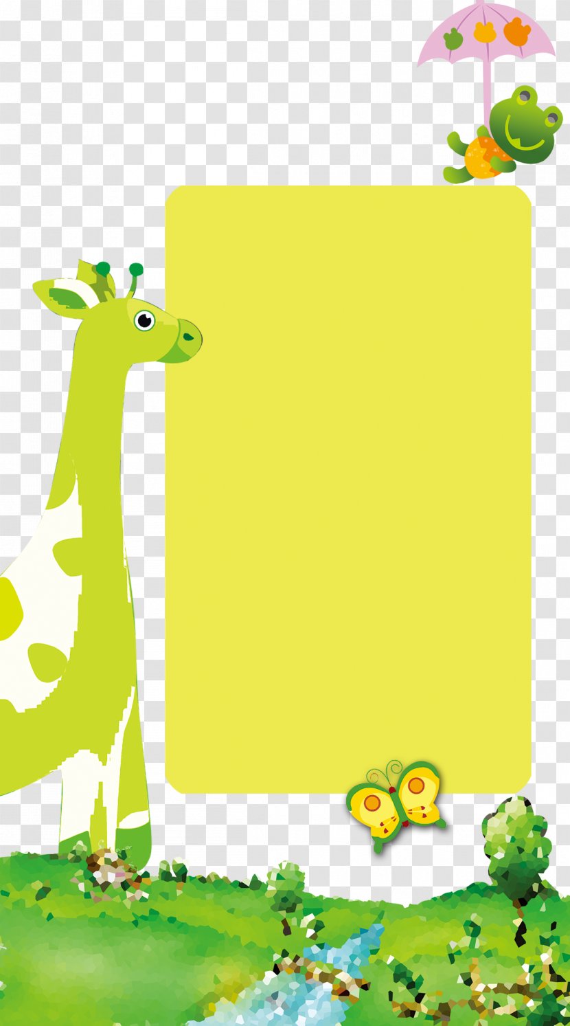 Kindergarten Poster School - Giraffe Panels Transparent PNG