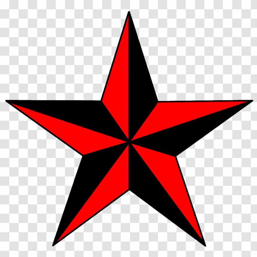 Northern California Nautical Star Tattoo Polaris - Sailor Tattoos - Red Transparent PNG