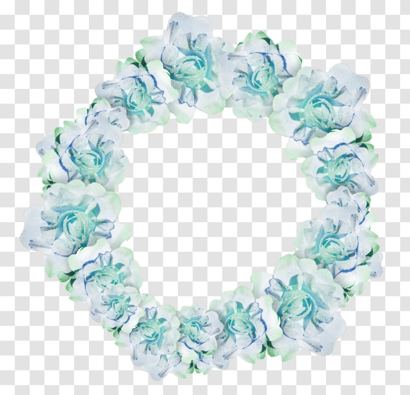 Garland Wreath Flower Blue - Crown Transparent PNG