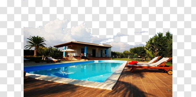 Swimming Pool High-definition Television Interior Design Services 1080p Wallpaper - Estate - Seaside,villa,Swimming 2 Transparent PNG