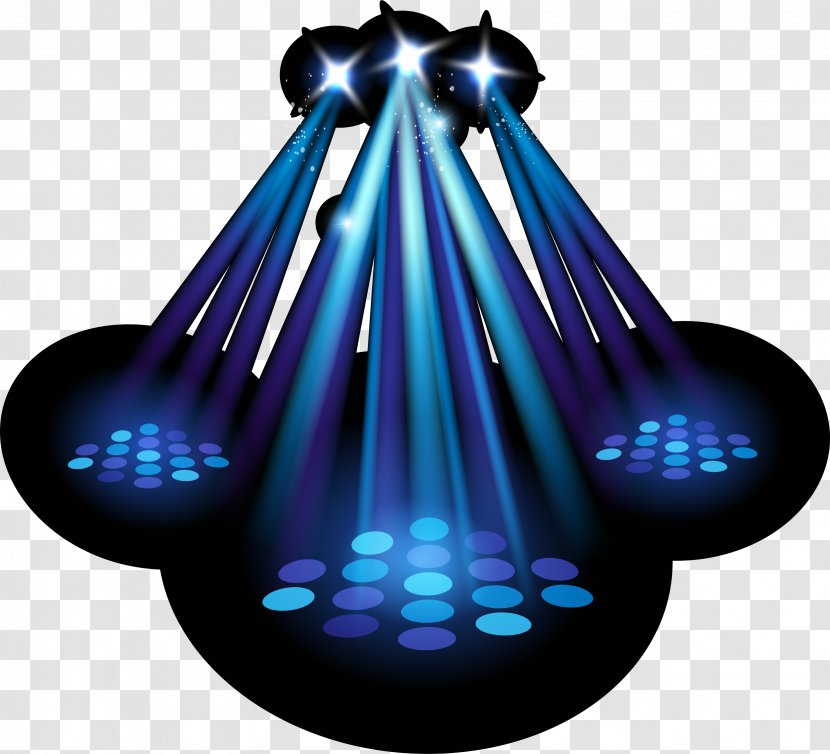 Spotlight Stage Lighting - Theater Drapes And Curtains - Blue Background Lights Transparent PNG