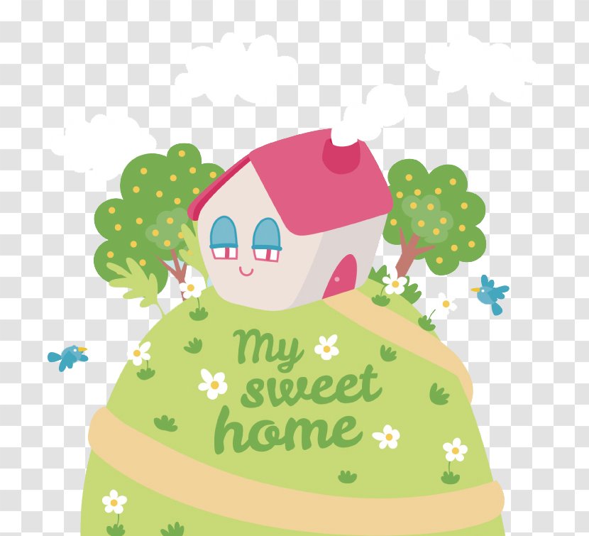House Cartoon Illustration - My Sweet Home Illustrator Vector Material Transparent PNG