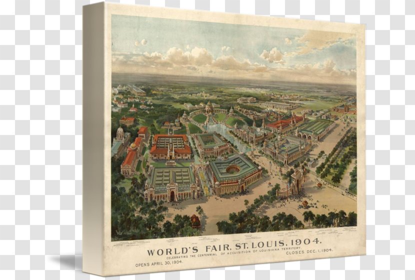 Louisiana Purchase Exposition St. Louis Poster Art Printing - Exhibition - Bird Eye Transparent PNG
