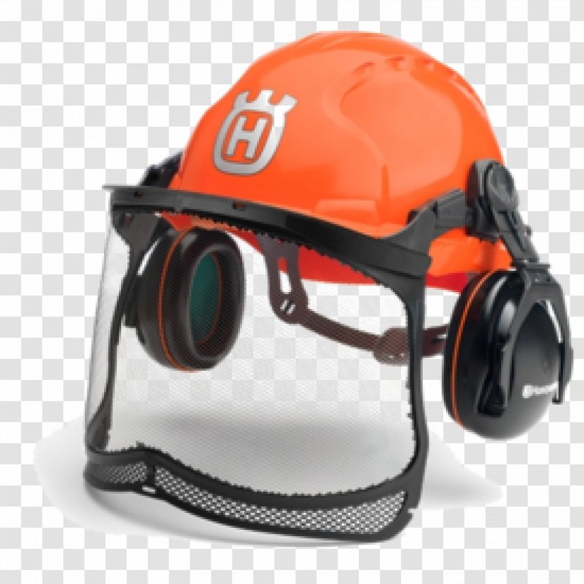 Helmet Visor Husqvarna Group Personal Protective Equipment Chainsaw - Sports Transparent PNG