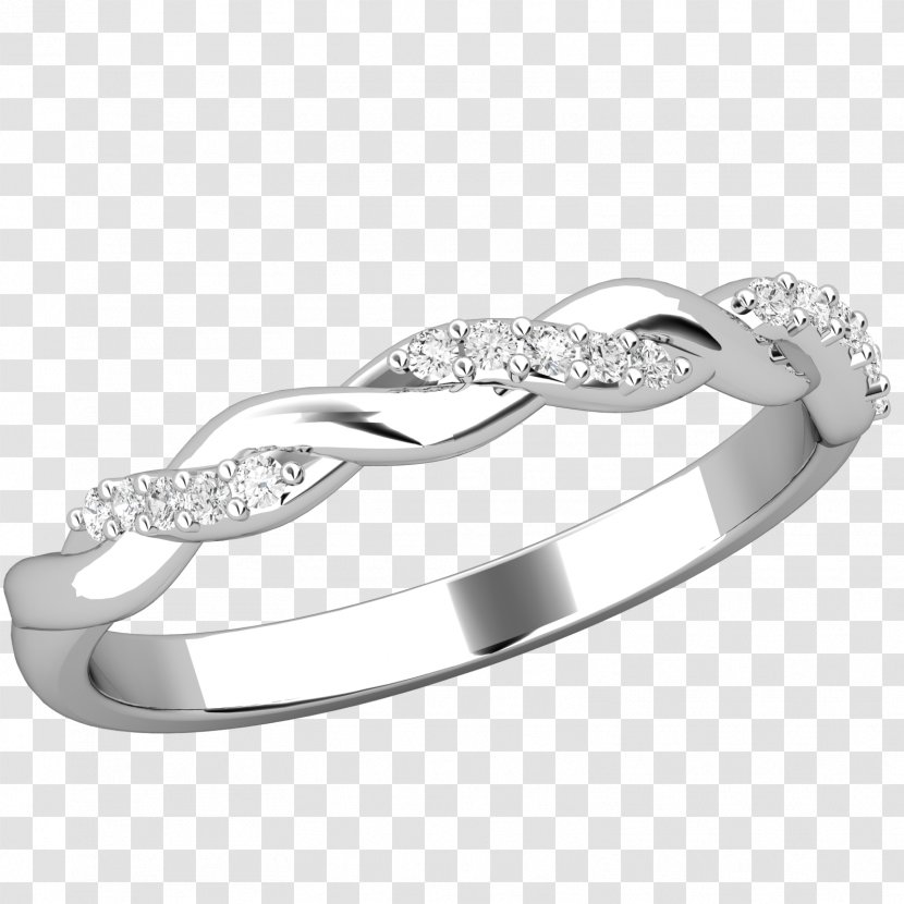 Wedding Ring Diamond Jewellery Engagement - Silver - Platinum Transparent PNG