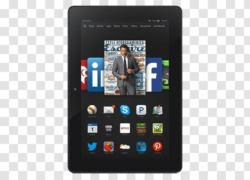 Amazon Kindle Fire HDX 8.9 HD Amazon.com Wi-Fi - Tablet Computers - Hd Picture Daquan Transparent PNG