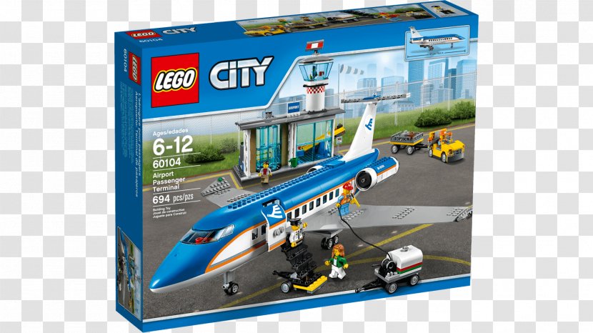 LEGO 60104 City Airport Passenger Terminal Lego Toy Airplane Transparent PNG