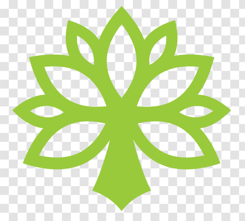 Green Leaf Plant Symmetry Symbol Transparent PNG