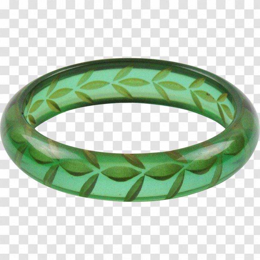Emerald Bangle Bracelet Green Bakelite Transparent PNG