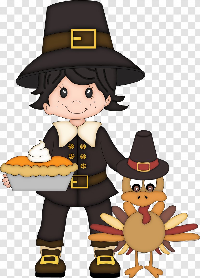 Thanksgiving Pilgrims Child Clip Art - Royaltyfree - The Little Boy And Duck Transparent PNG