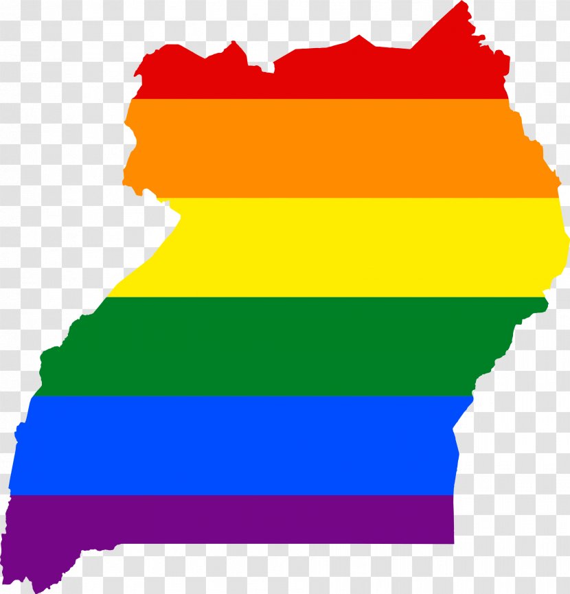 Flag Of Uganda LGBT Rainbow Map - Yellow Transparent PNG