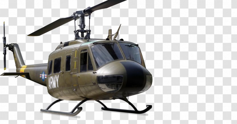 Helicopter Rotor Bell 212 UH-1 Iroquois Military - Vehicle - Hubschrauber Transparent PNG
