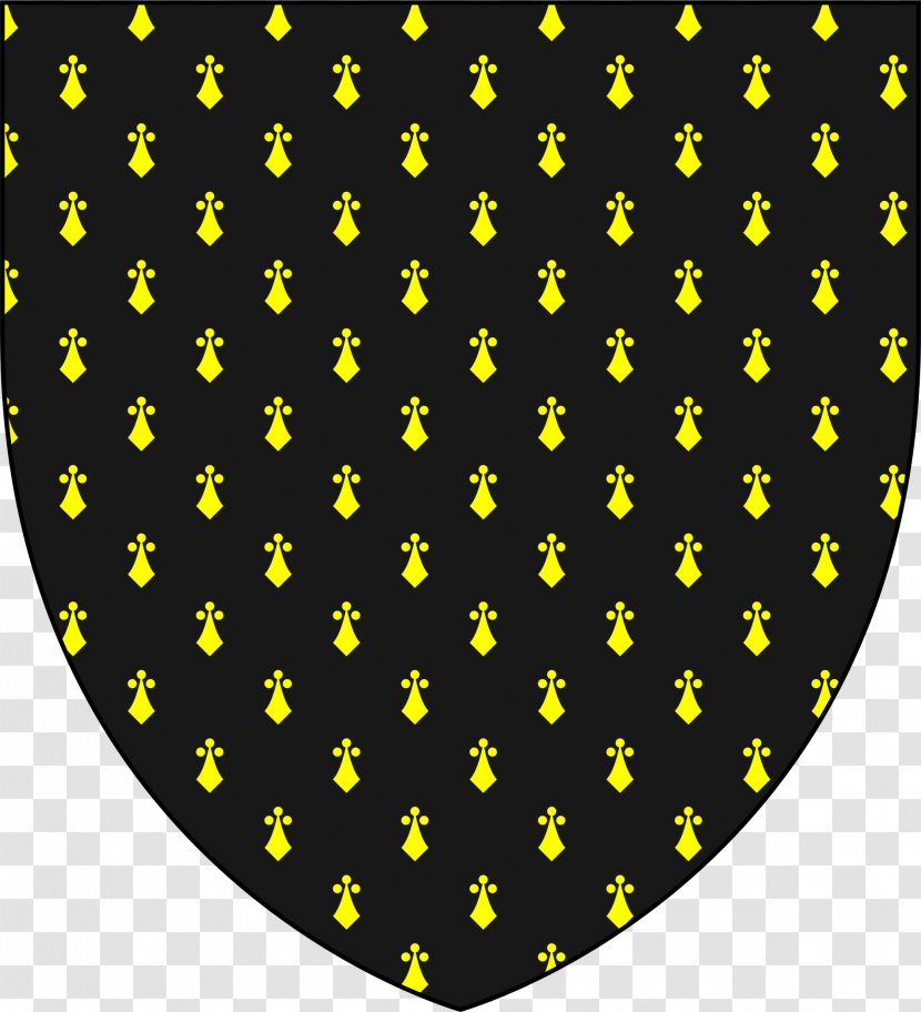 Escutcheon Yellow Heraldry Coat Of Arms Black - Shield Transparent PNG